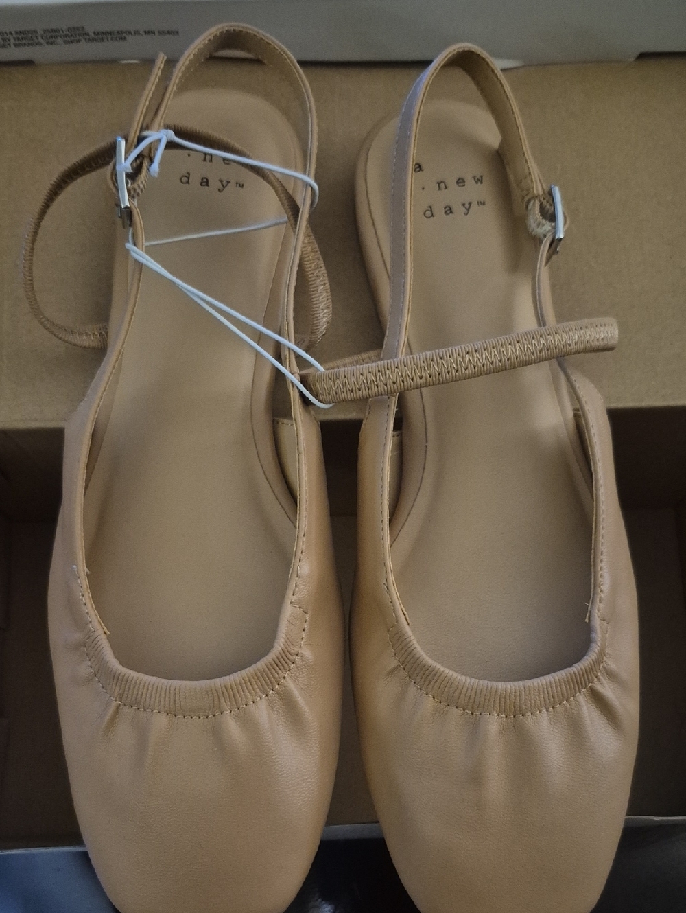 a new day Beige/Tan Slingback Ballet Flats
